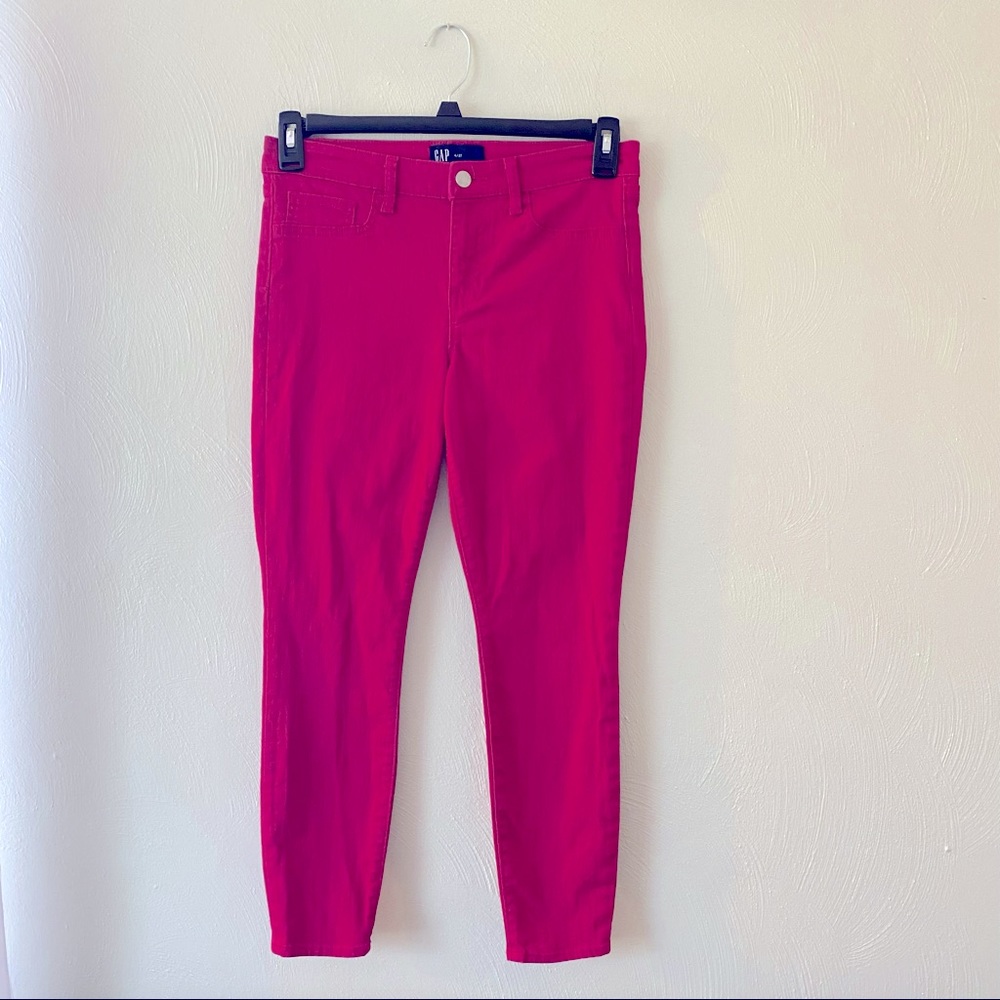 GAP Denim Legging Jeans Size 4/27 Stretch Beautiful Fushia/Deep Rose Pink